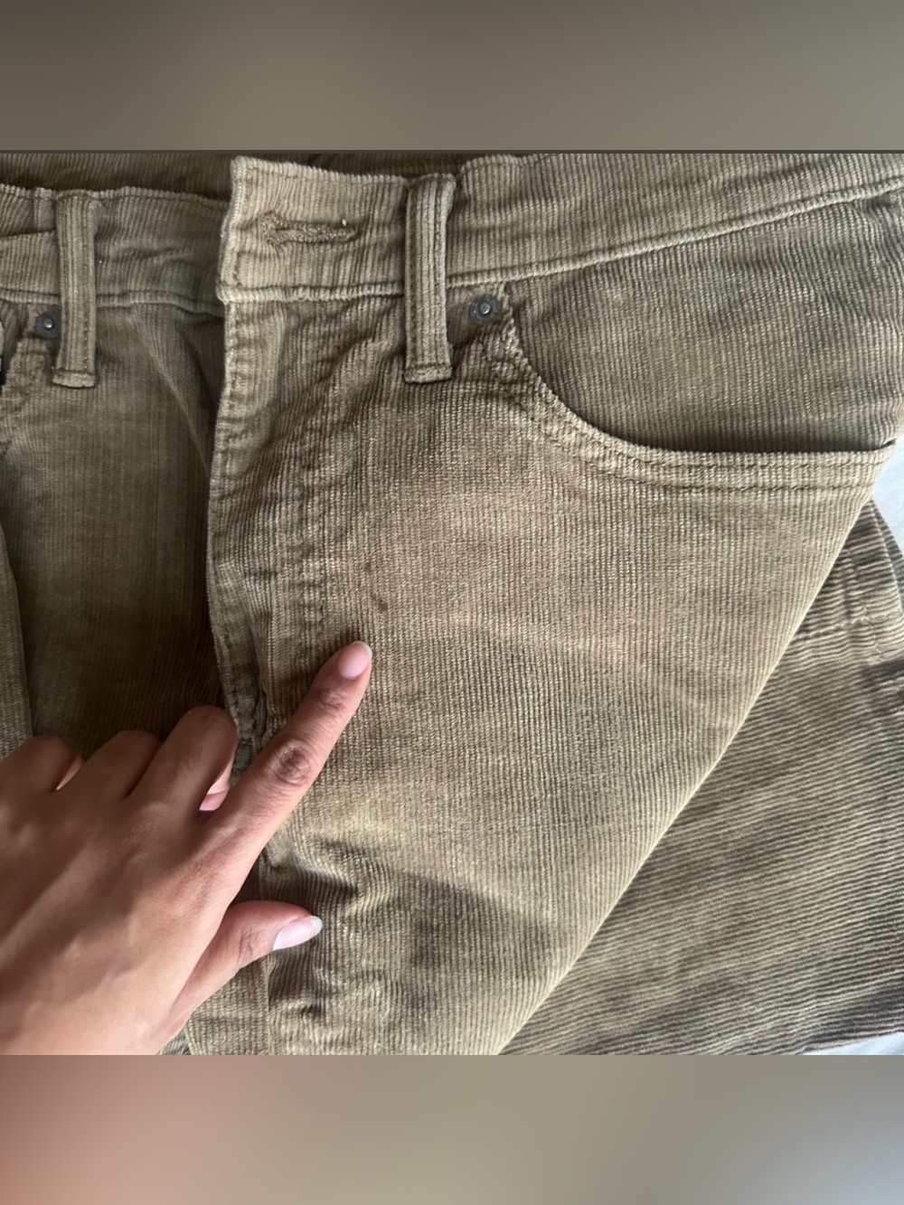 Men's Corduroy Pants in Brown - Picture 3 of 3